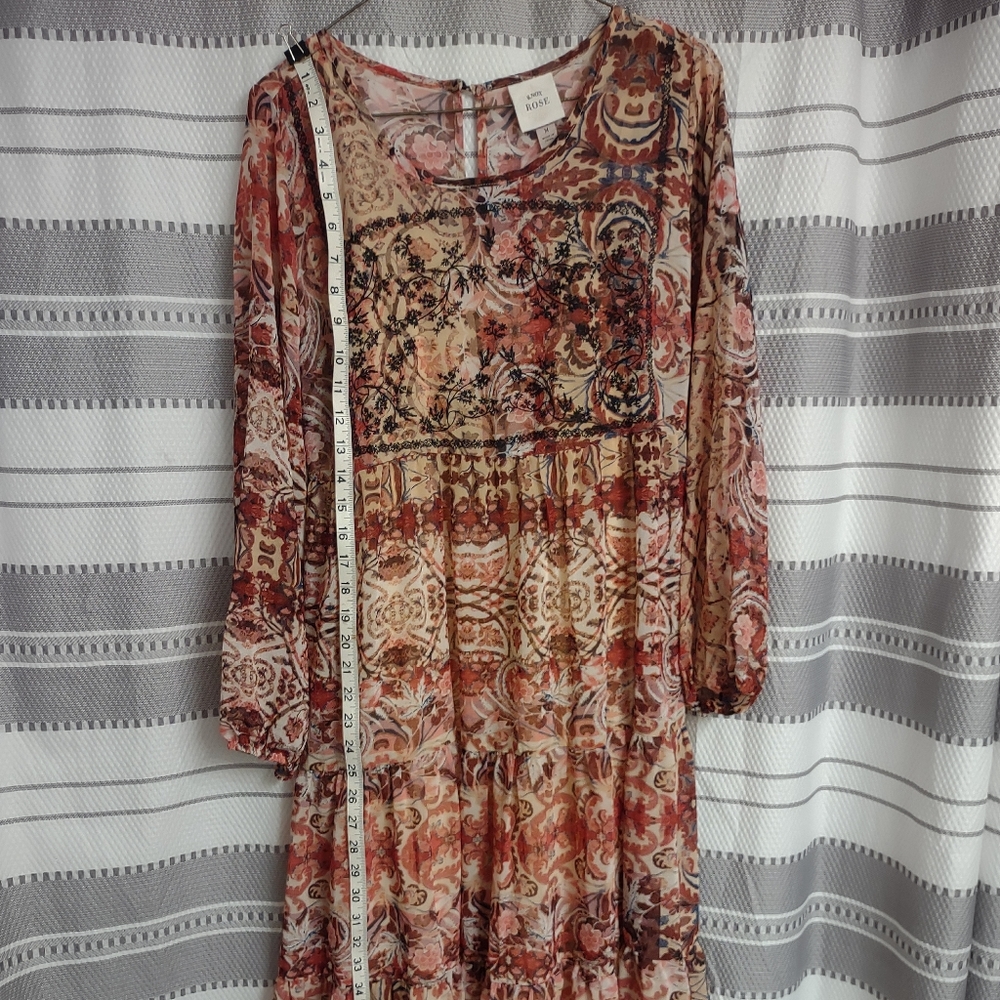 Knox Rose Fall Bohemian Dress medium with slip
